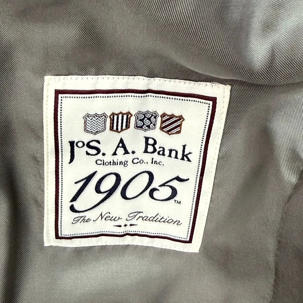 Jos.‎ A. Bank Blazer Mens 40 Short Grey 1905 Collection Slim Fit Wool Sport Coat